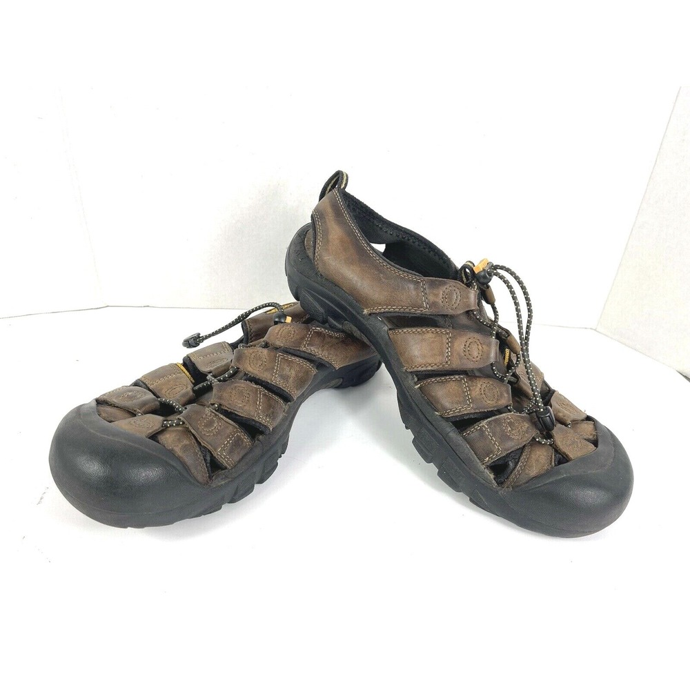 Keen Newport Hiking Trail Sandals Mens 10 Brown Leather Waterproof Walking Shoes